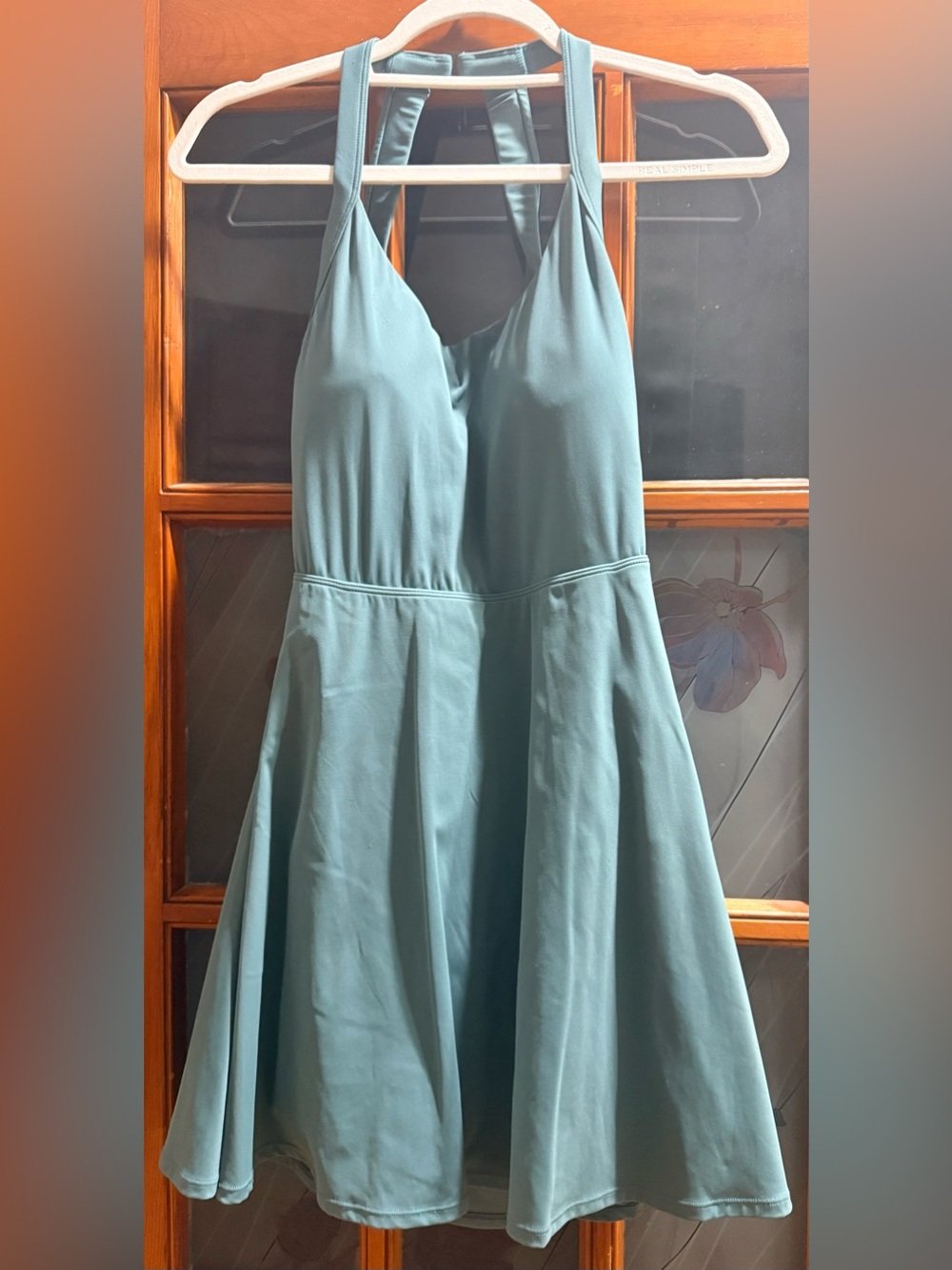 Halara Teal Workout Halter Dress